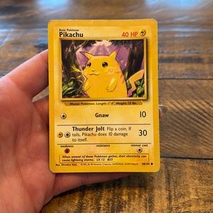 Authentic Pikachu Pokemon card
